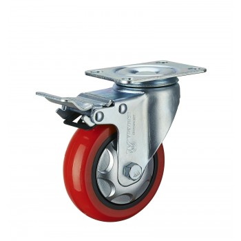Roda PU Medium Duty Vintech Plat Rem