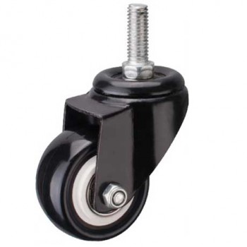 Roda PU Hitam 2 inch CASTER Taiwan Drat Hidup