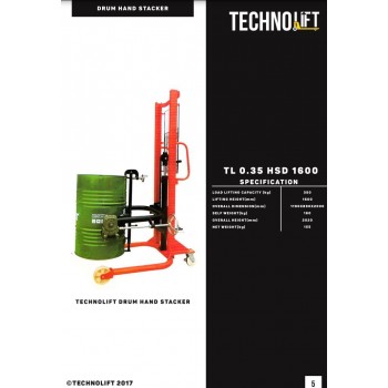 Hand Stacker Drum Techno Lift