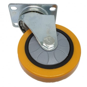 Roda PU Orange on PP Medium Duty Vintech Germany 4 Plat Hidup