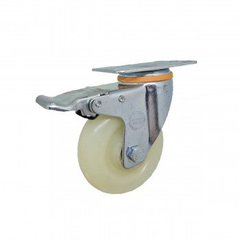 Roda Nilon Medium Duty TECHNO WHEEL Plat Rem