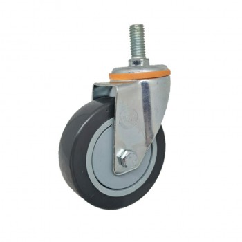 Roda PU Abu Abu Medium Duty TECHNO WHEEL Drat Hidup