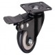 Roda PU Hitam 2 inch rem